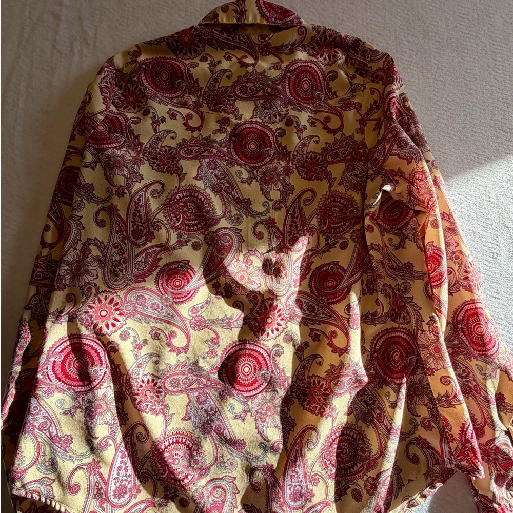 Roper Red and Cream Paisley Button Down Shirt - Picture 6 of 6